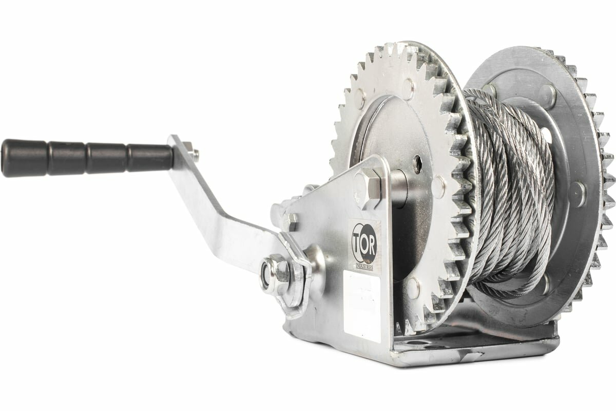 фото TOR Лебедка ручная ЛН-1200 /LHW/ г/п 0,5 т, длина троса 20 м 113053