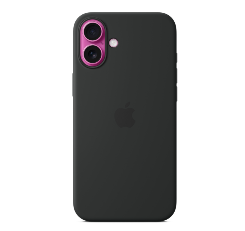 Чехол-накладка кожаный Leather Case с MagSafe на iPhone 16 - Черный — фото 1