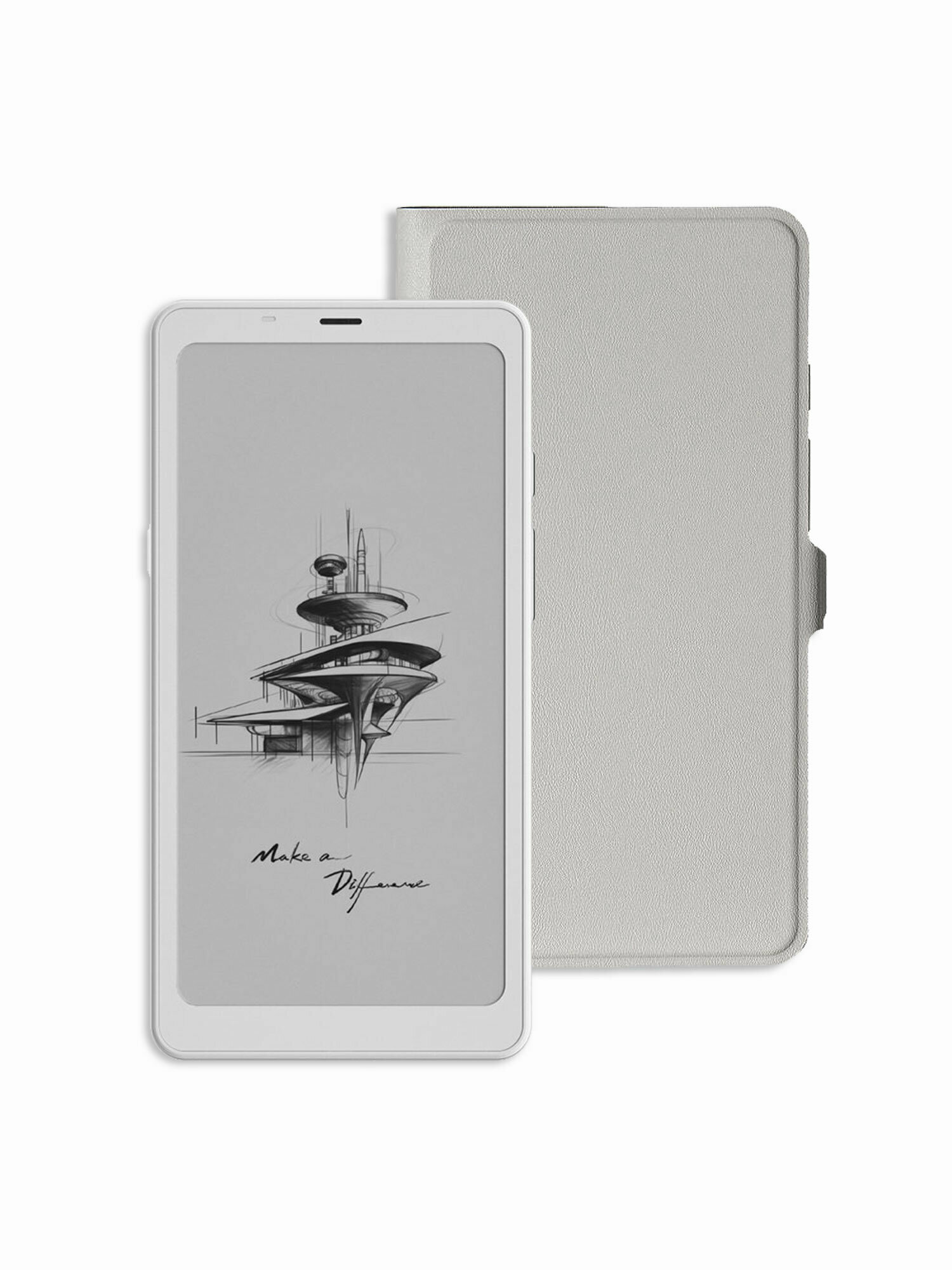 Электронная книга ONYX BOOX Palma (E Ink 6,13", Белая) с чехлом.