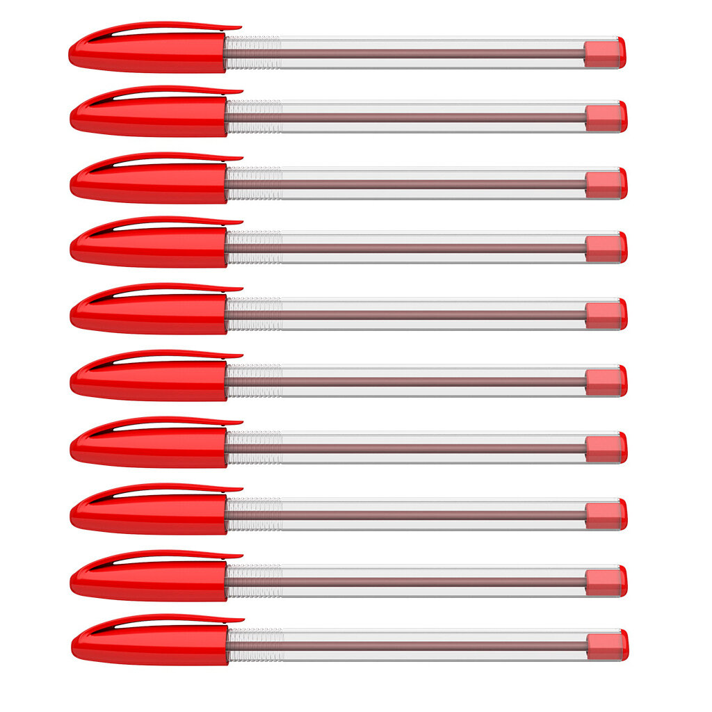 Ручка шариковая ErichKrause® U-108 Stick Classic 1.0, Ultra Glide Technology, красная, 10 шт.