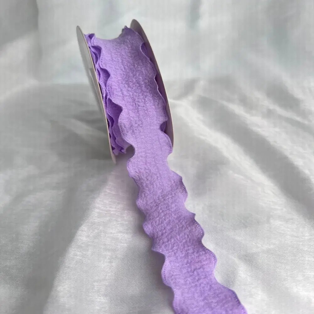 Рельефная цветочная лента из полиэстера 25 см 10 ярдов Purple