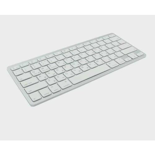 Беспроводная клавиатура с русской раскладкой подключение через Bluetooth Белый 1145₽