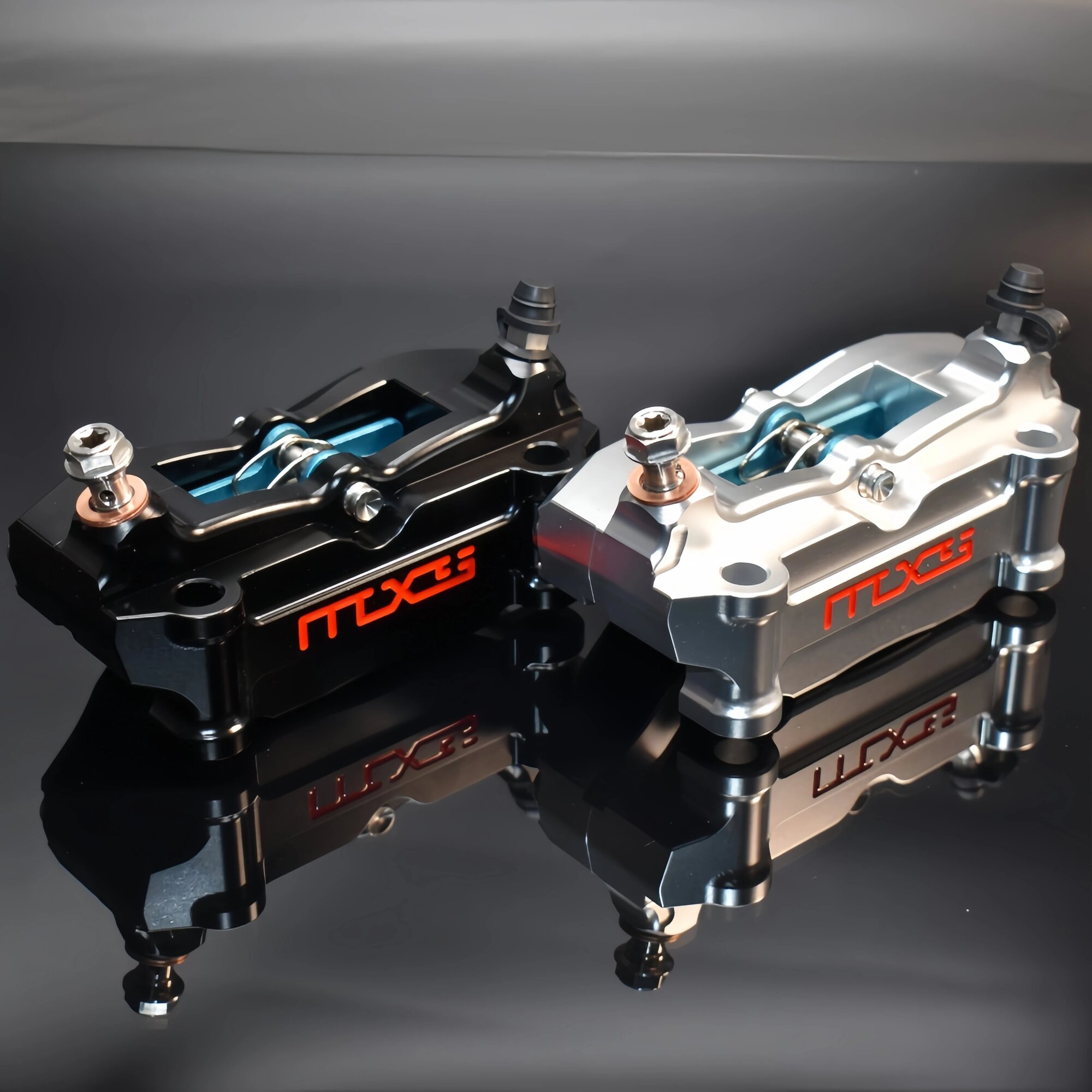 Мотоциклетный левый и правый Универсальный Модернизированный гоночный 4-поршневой тормозной суппорт CNC задний тормоз Gp4 RX радиальный тормозной суппорт 100 мм монтаж, Silver