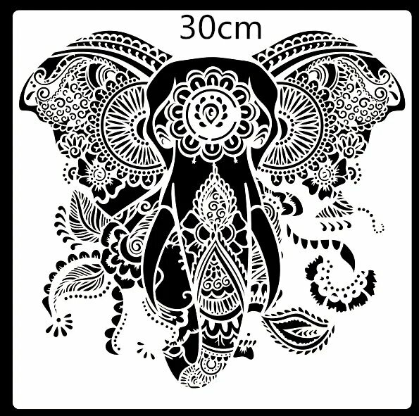 Трафарет для рисования ПенхуаМобан слон 30х30 см
