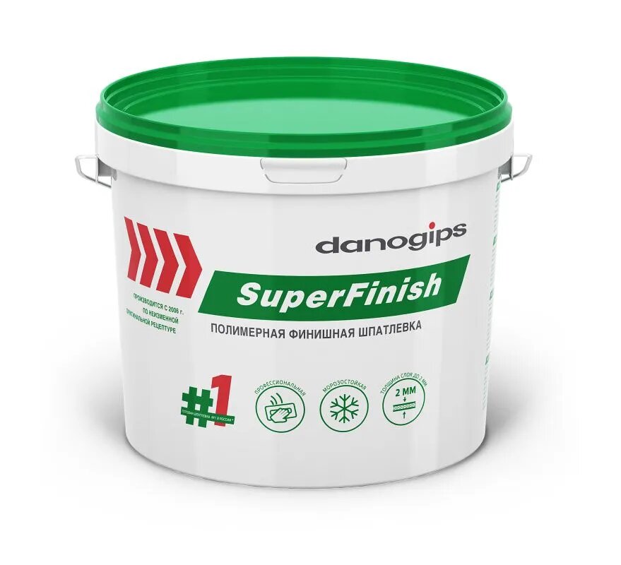 Шпатлевка для внутренних работ полимерная Danogips SuperFinish 5 кг