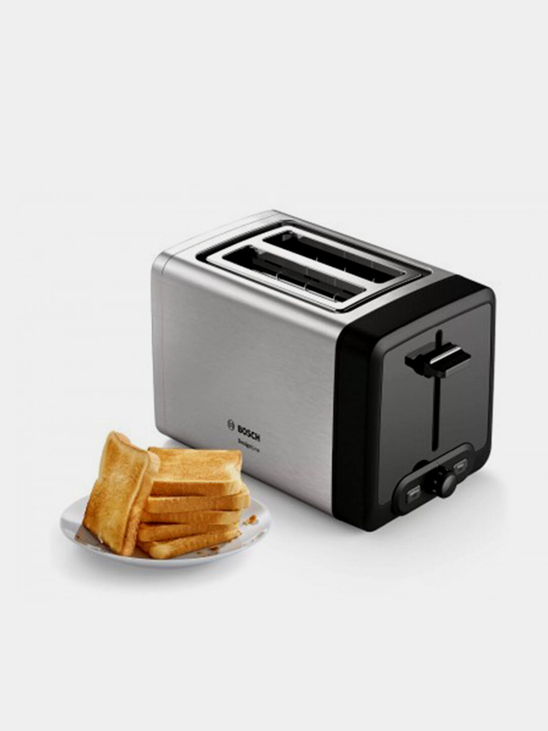 Тостер BOSCH TAT4P420, 970Вт, нержавеющая сталь, 30 см х 19,5 см х 17 см — фото 1