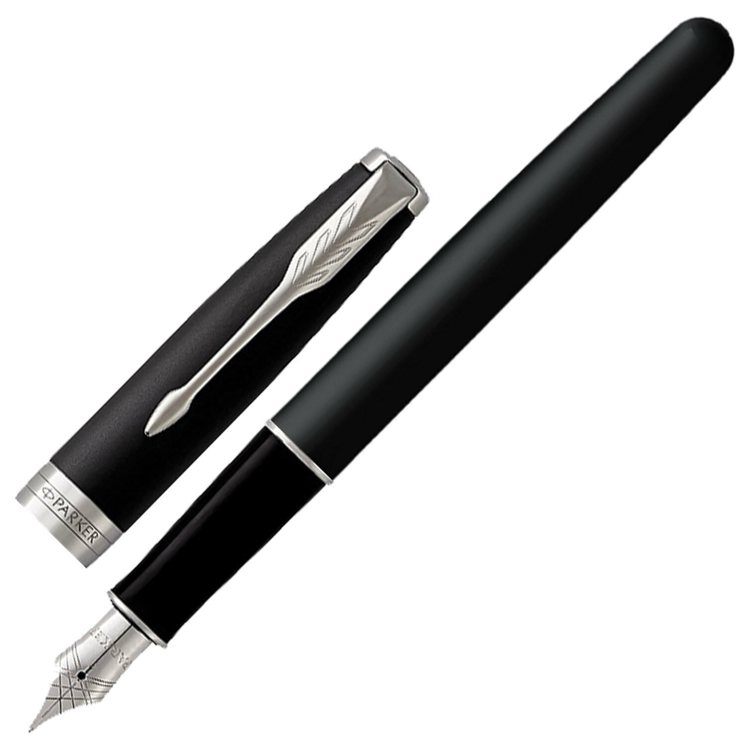 ручка перьевая Parker "Sonnet Core Matte Black CT", 0,8 мм, черная, корпус черный/хром - фото №18