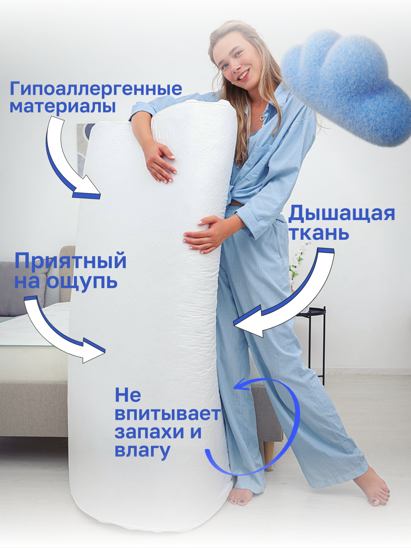 Топпер ШАХСЛИП 140x200, двухсторонний, средняя жесткость, гипоаллергенный — фото 1