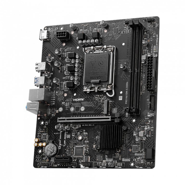 Материнская плата MSI PRO H610M-S, поддержка Hyper-Threading, черный — фото 1