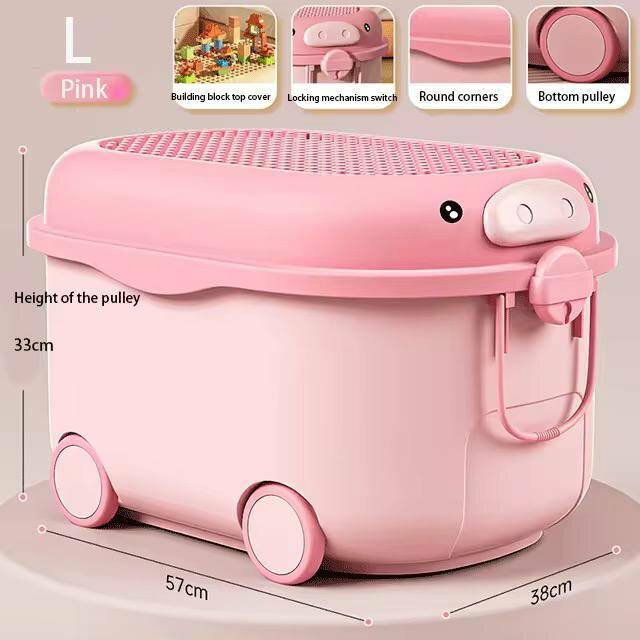 Ящик органайзер для игрушек с крышкой, контейнер для хранения игрушек одежд