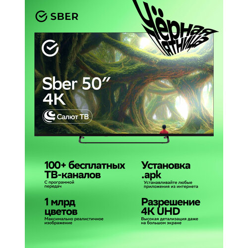 43 Телевизор SBER SDX-xxU4124 2024 VA черный 41937₽