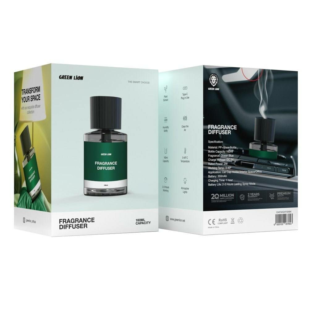 Green Lion Fragrance Diffuser 160 мл — Электрический ароматический диффузор для авто и дома