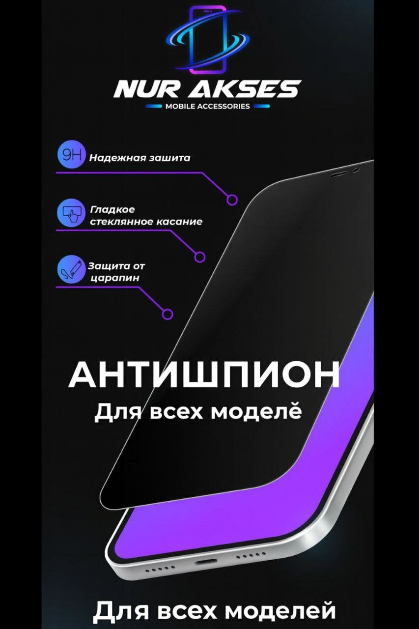 Защитное стекло антишпион для Samsung A35/A36/A53/Mi note12 Pro/Mi note 11 Pro/Mi note11