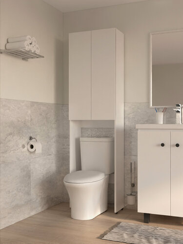 Изображение товара Шкаф-пенал над унитазом Белый