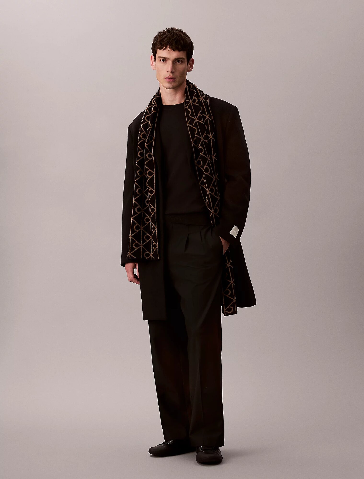 Шарф CALVIN KLEIN для мужчин, one size, черный — фото 1