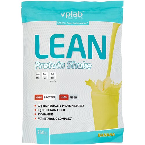 Протеин vplab Lean Shake, 750 гр., банан протеиновый коктейль vplab банан 500 гр