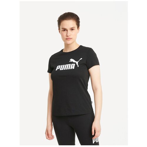 Футболка PUMA Essentials Logo Tee, размер XS, черный