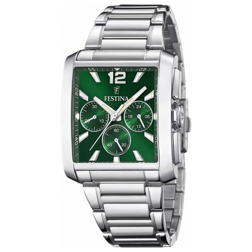фото Наручные часы festina наручные часы festina timeless chrono 20635, серебряный, зеленый