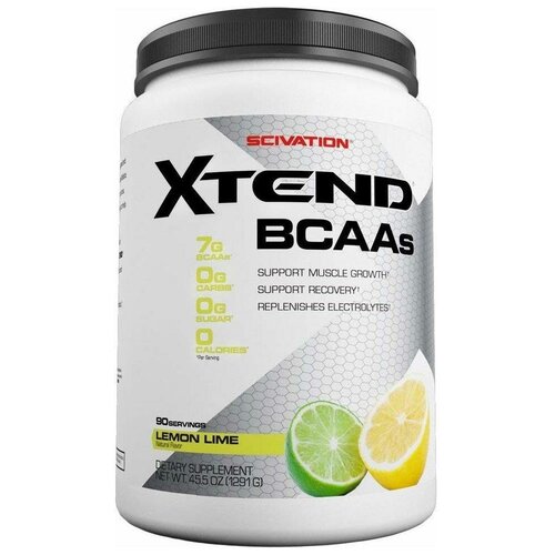BCAA Scivation Xtend, лимон-лайм, 1150 гр. аминокислотный комплекс scivation xtend original bcaa фруктовый пунш 435 гр