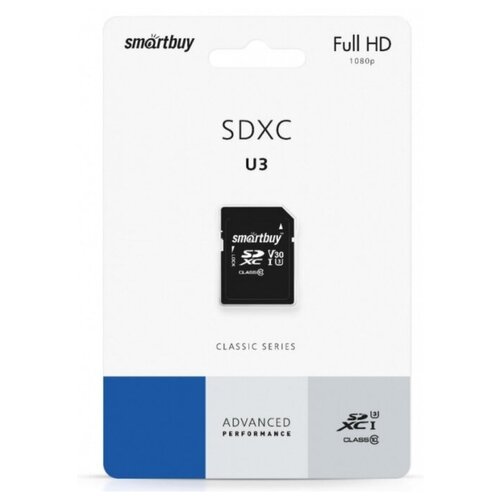 Карта памяти Smartbuy SDXC "U3" 128 Гб