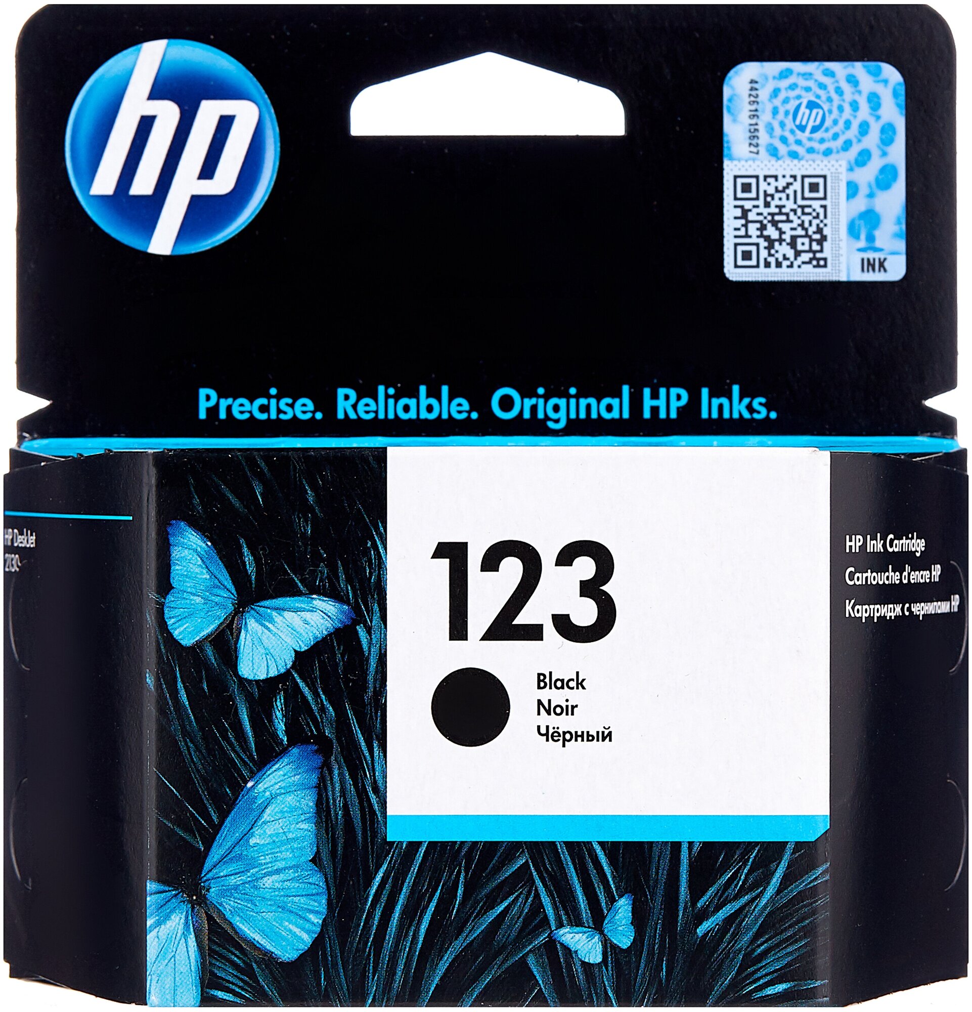 Картридж для струйного принтера HP 123 Black F6V17AE