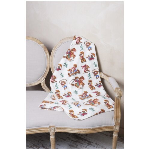 фото Плед флисовый la bella mama «ковбои» 220г/м2 150*180 см.