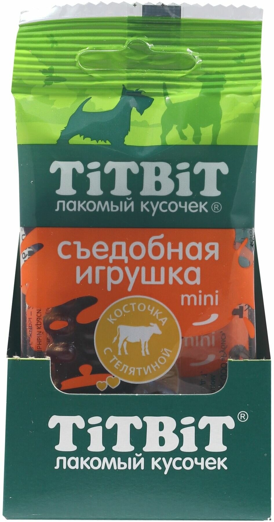 TIT BIT Mini Косточка с телятиной съедобная игрушка д/собак 20шт/уп - фото №5