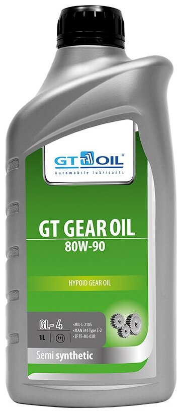 Трансмиссионное масло gt gear oil sae 80w-90 (1л) 8809059407813