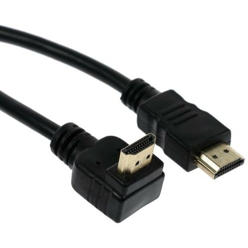 Кабель HDMI Cablexpert, HDMI(m)-HDMI(m), вер.1.4, 3 м, 19M/19M, угловой, черный кабель hdmi cablexpert hdmi m hdmi m вер 1 4 3 м 19m 19m угловой черный 1 шт