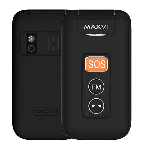 Телефон MAXVI E5, 2 SIM, черный