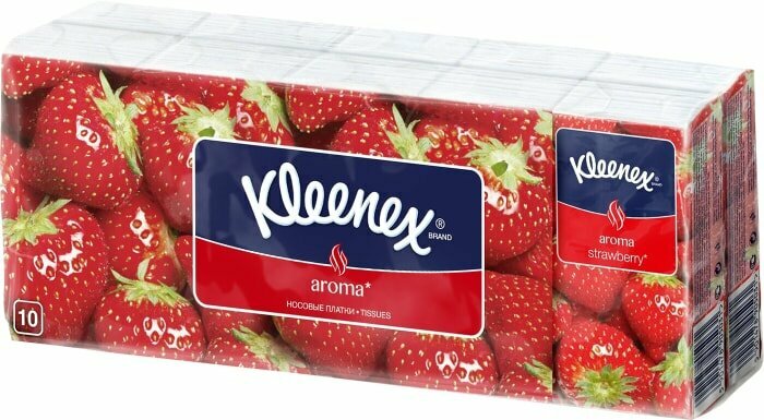 Носовые платки Kleenex Клубника 10шт