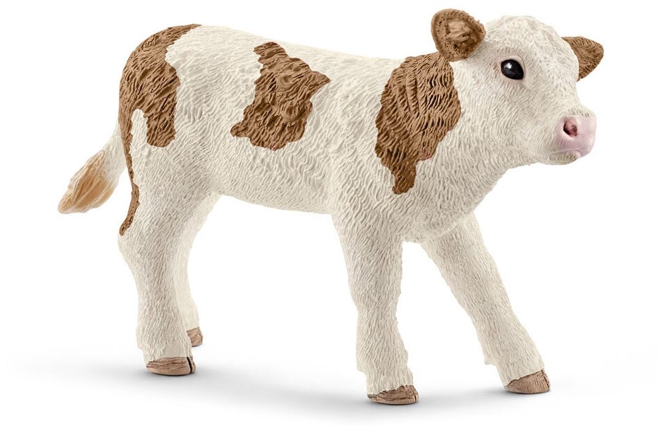 Фигурка Schleich Симментальский теленок 13802, 5 см