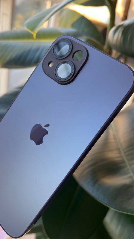 (AG) Чехол матовый IPhone 13 фиолетовый с защитой на линзах - фотография № 2