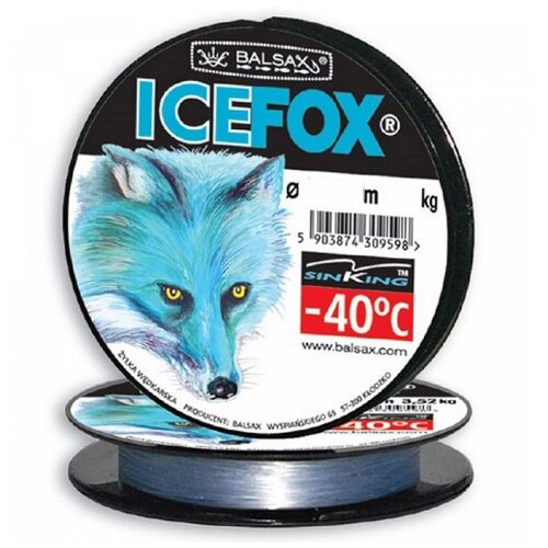 леска balsax ice fox 0 10 30м Леска BALSAX Ice Fox 30м 0,14 (2,35кг)