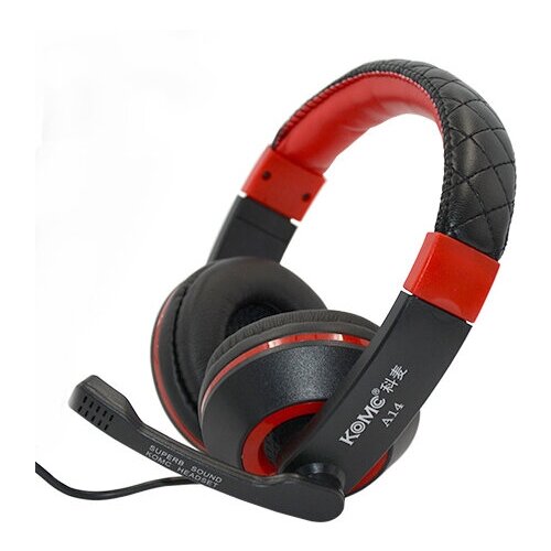 Наушники проводные KOMC A14 GAME головные черно-красный 149500₽
