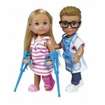Набор кукол Simba Еви и Тимми на приеме у доктора, 12 см, 5733344 - изображение
