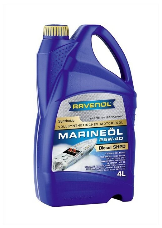 Моторное масло RAVENOL Marineoil SHPD SAE 25W-40 synthetic (4л) new