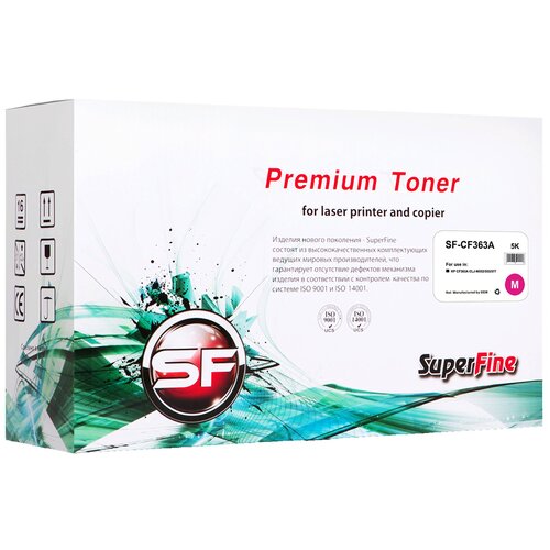 Картридж SuperFine SF-CF363A, 5000 стр, пурпурный картридж superfine sf tk590m 5000 стр пурпурный