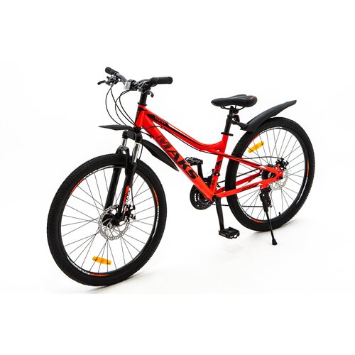 фото Велосипед горный подростковый 26" maks teeny md (21-ск.) (рама 14) красный на рост 135-155см (требует финальной сборки)