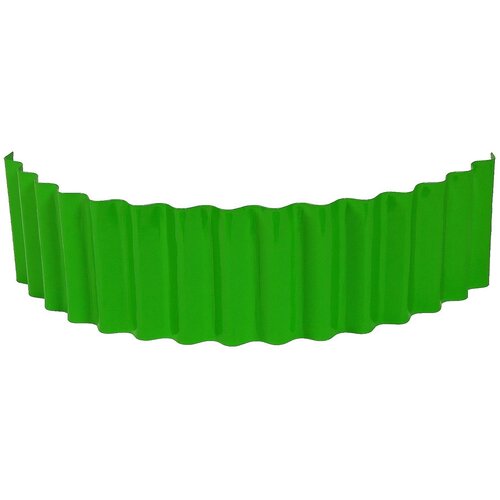 ограждение для клумбы 110 × 24 см зелёное волна Ограждение для грядок Greengo Волна, 1.1 х 0.24 м, зеленый