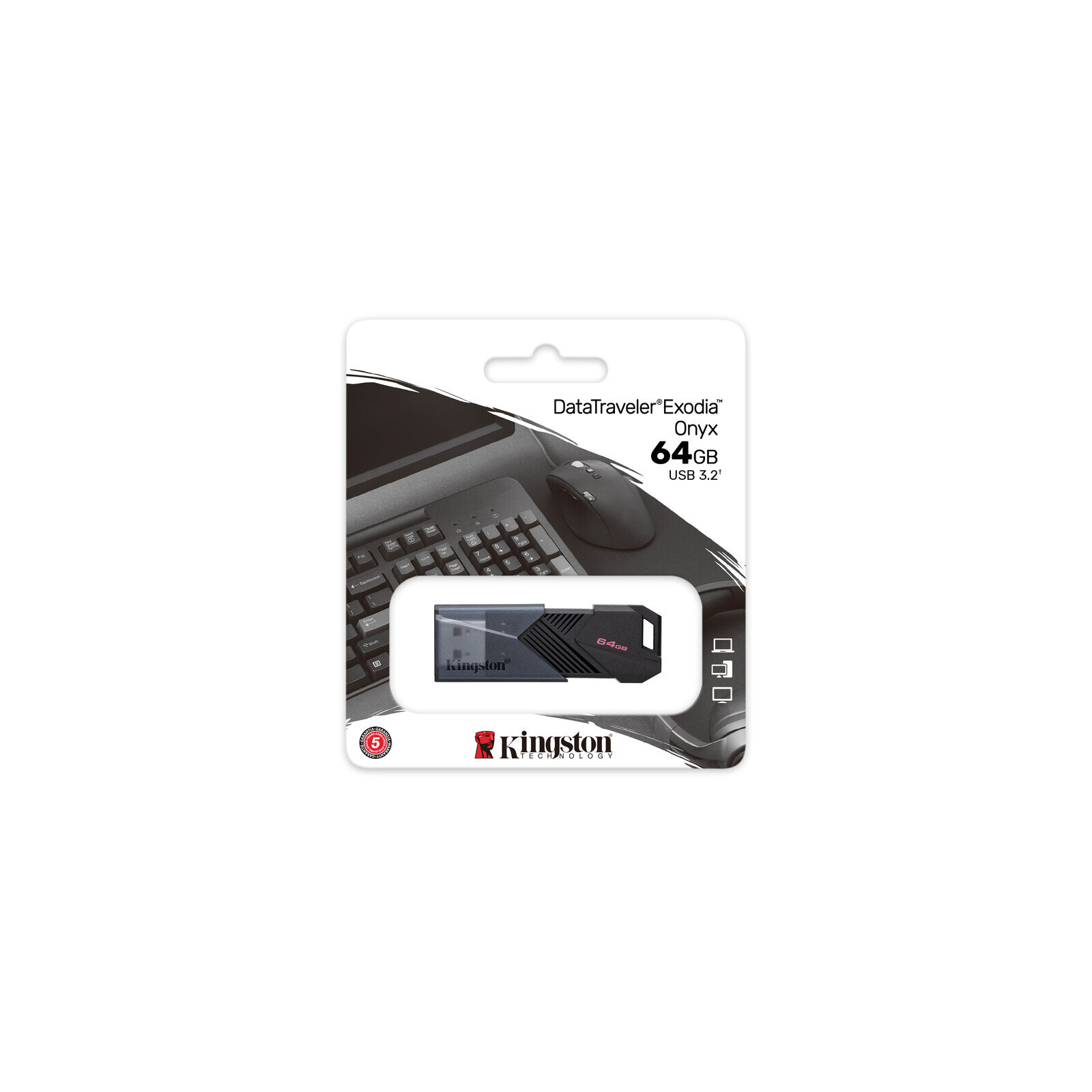 Флешка Kingston DataTraveler Exodia Onyx DTXON/64GB 64ГБ USB3.2 черный - фото №12