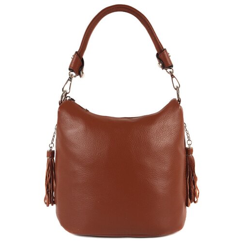 фото Сумка/сумка женская/сумка женская натуральная кожа/mayger/а-св-791/коричневый/модель хобо/на короткой ручке meyninger