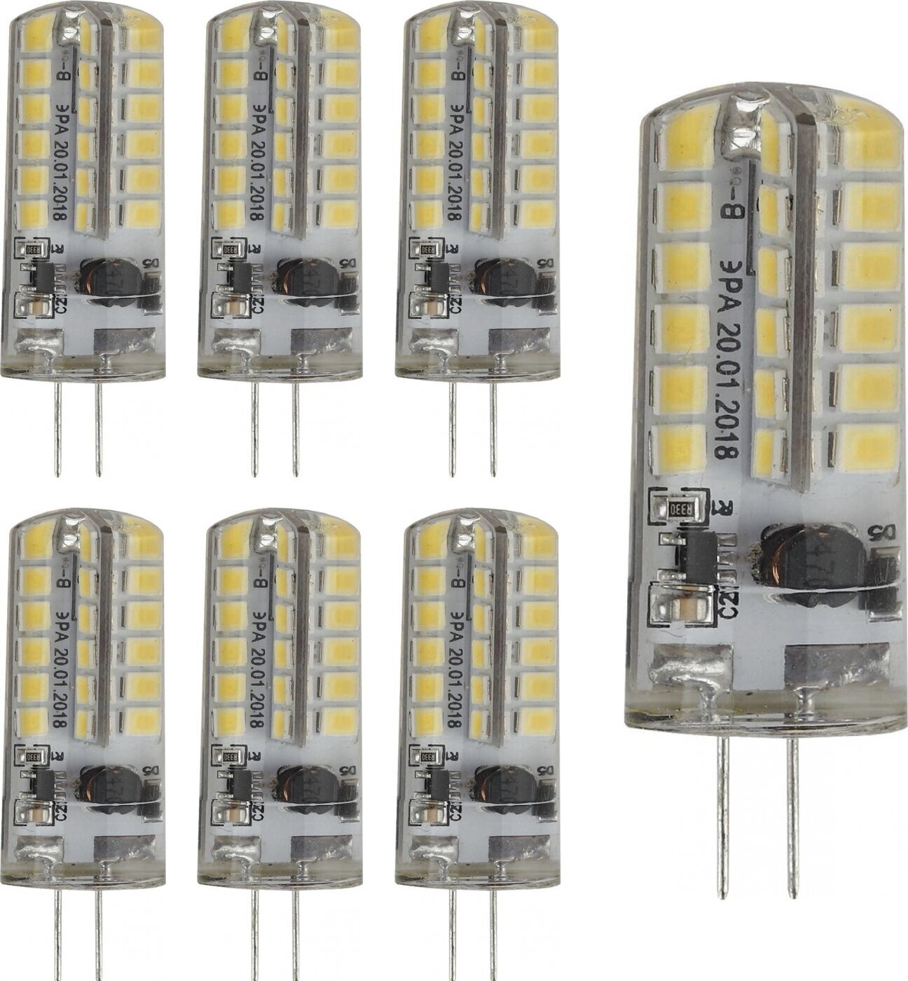 Светодиодная лампа ЭРА JC 12V 3.5W эквивалент 30W 4000K 280Лм G4 капсула (комплект из 6 шт.)