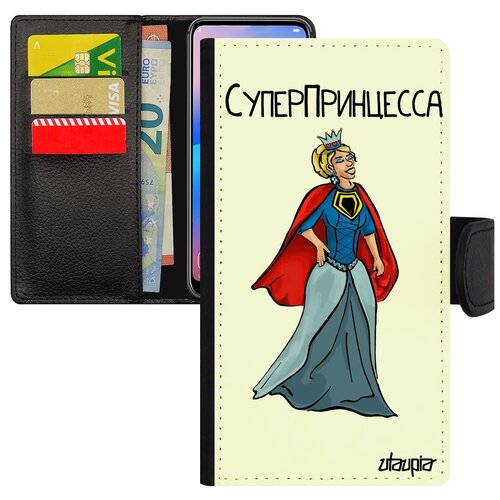 фото Чехол книжка на мобильный iphone se 2020, "суперпринцесса" смешной комичный utaupia