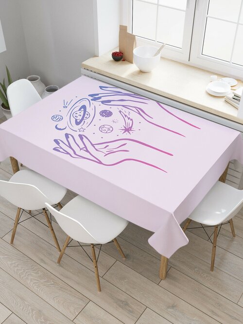 Прямоугольная тканевая скатерть на стол JoyArty с рисунком 