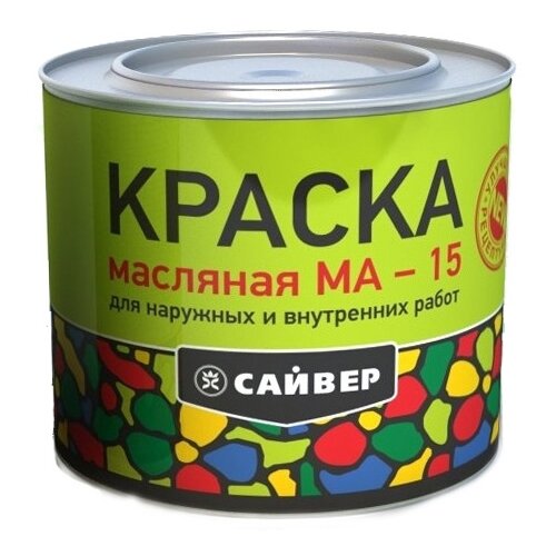 Краска МА-15 Черная 0,8КГ (14) Сайвер .