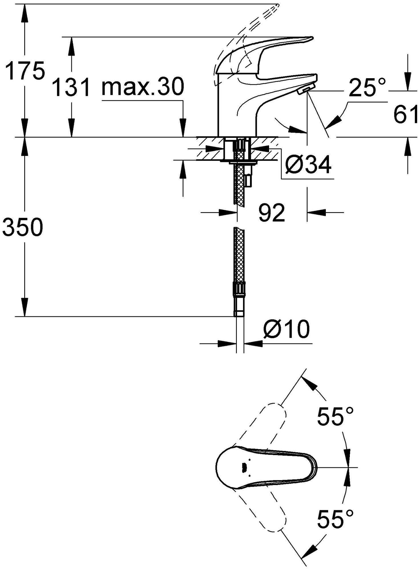 Смеситель для раковины Grohe - фото №3