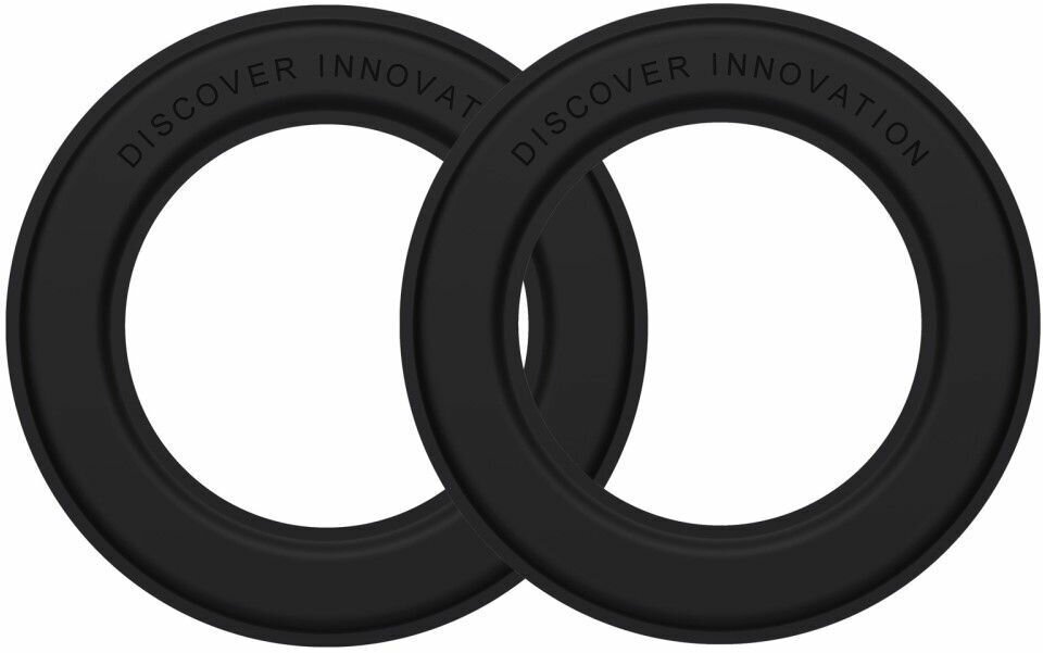 Универсальное клеящееся магнитное адсорбционное кольцо для Magsafe черное - комплект 2 шт.