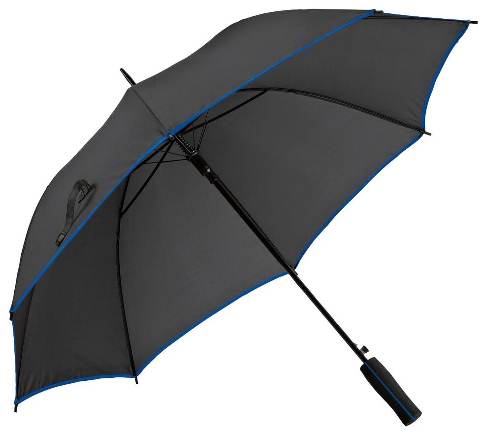 Зонт-трость Jenna, черный с синим