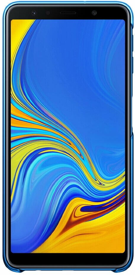 Чехол-крышка Samsung Gradation Cover для Galaxy A7 (2018), силикон, черный - фото №3